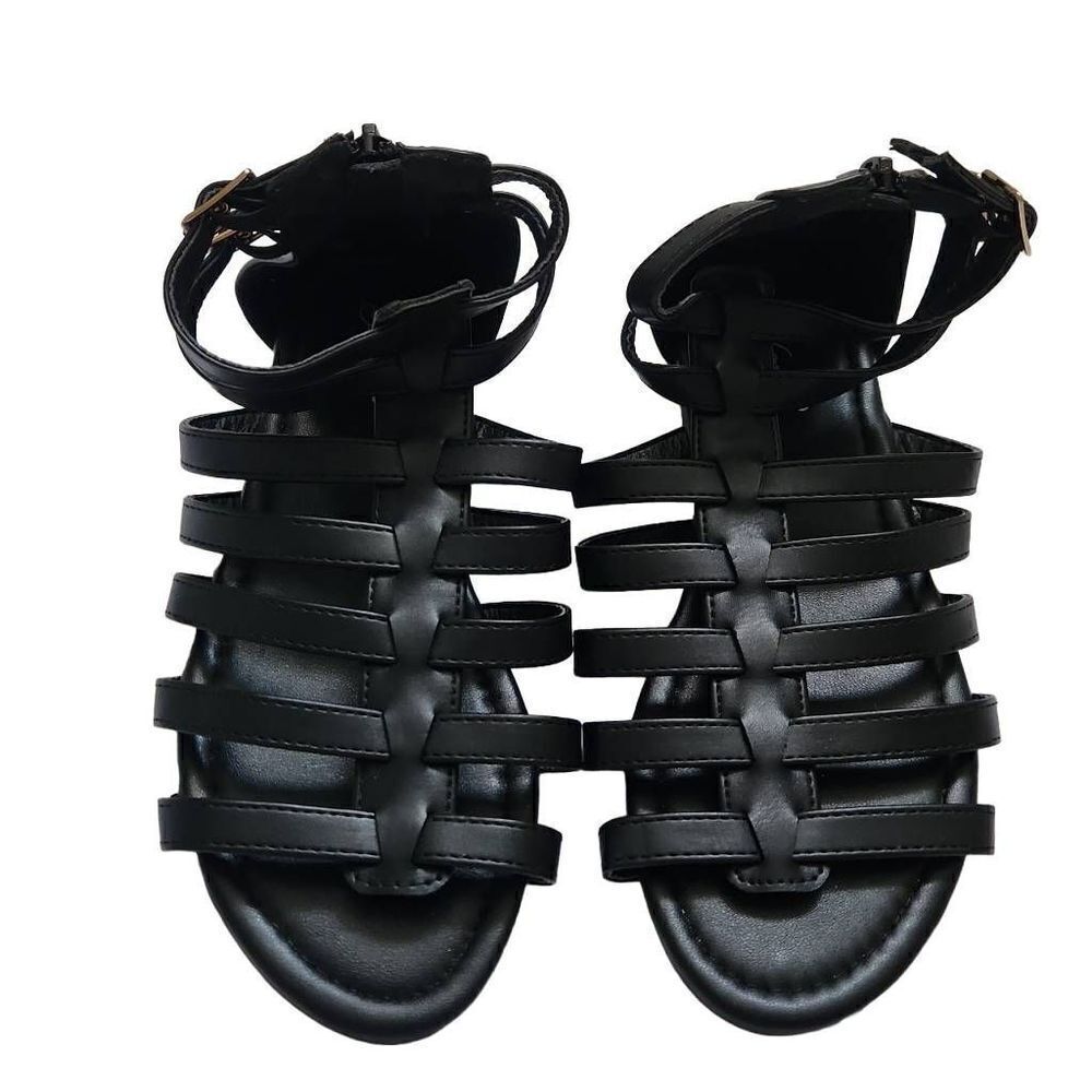 Katliu Ladies Black Zip Up Gladiator Sandals - Size 36 - Picture 2 of 6